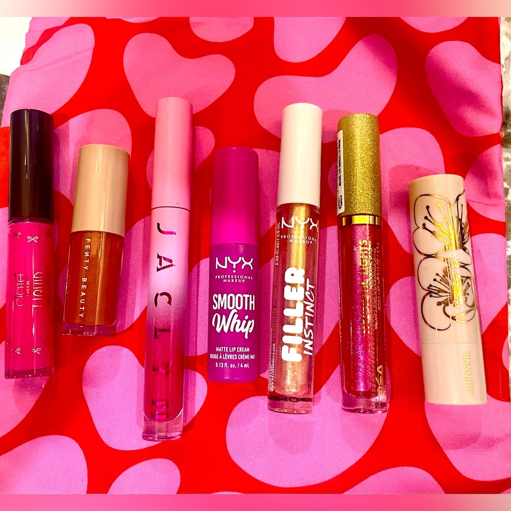Lip bundle- Fenty NYX Arbonne Ciate Jaclyn Milani - pigment- in box or swatched